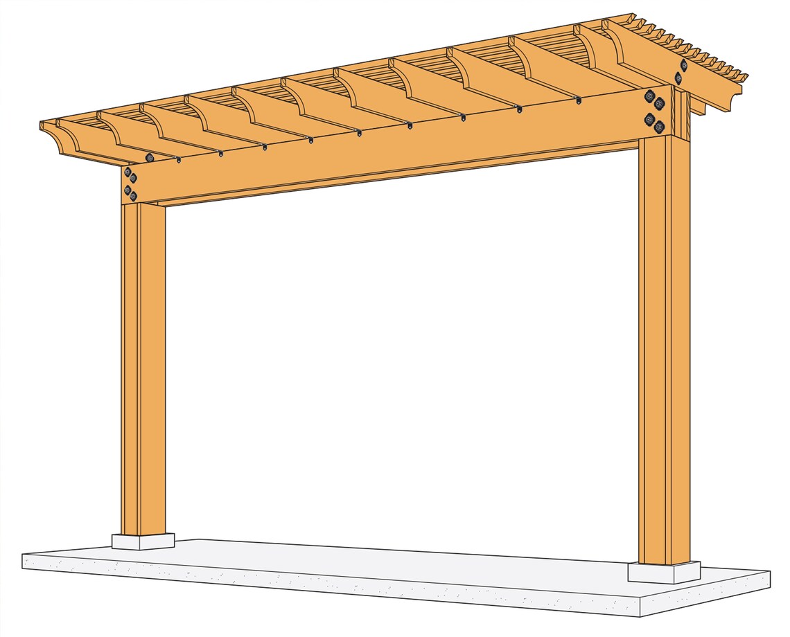5x14 Pergola plans pdf file digital download DIY simple arbor Etsy