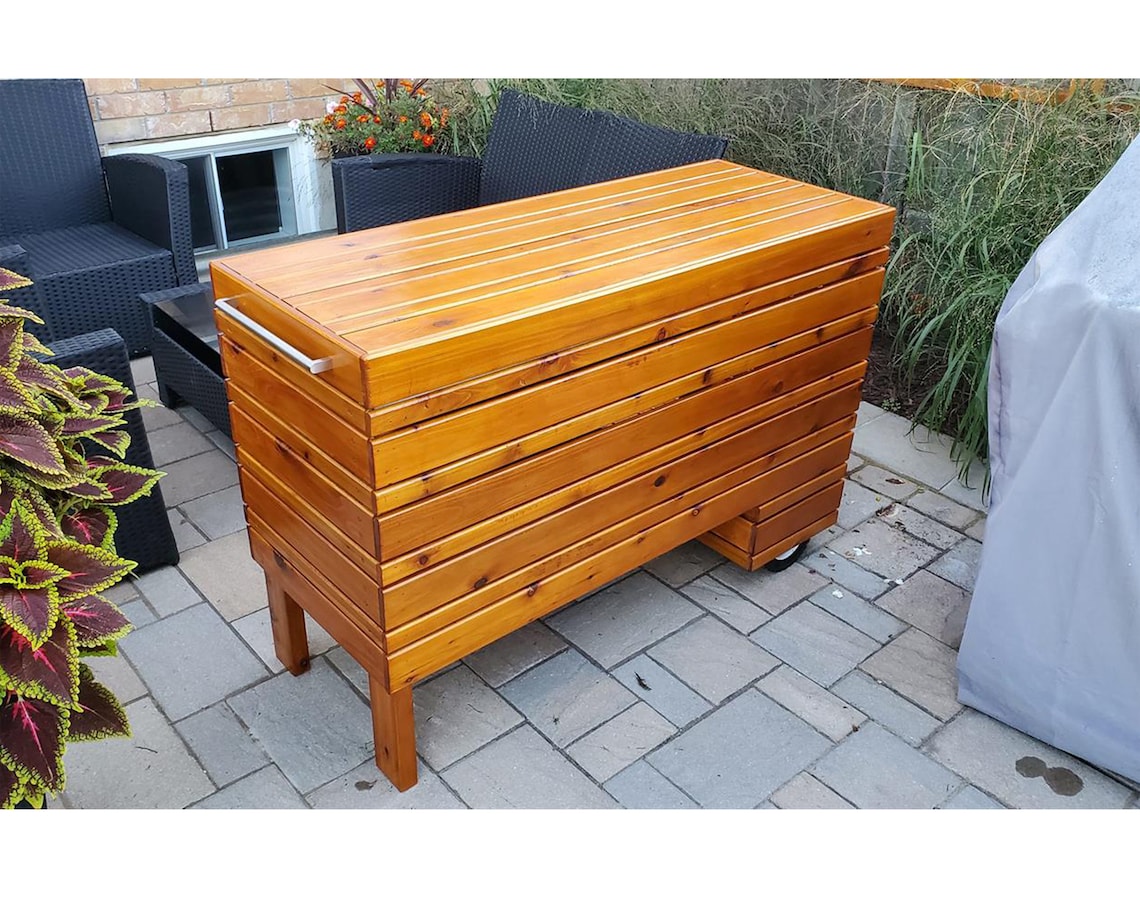 Patio Wood Cooler Box Plans Pdf DIY Outdoor Cooler Beer Etsy