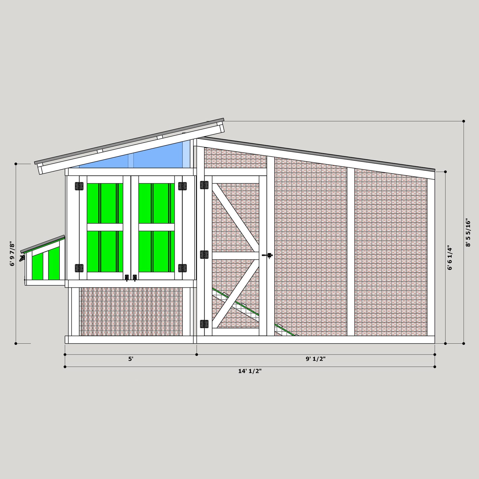 8x14 Chicken Coop Plans - DIY Chicken Coop Plans With Run -DIY Chicken ...