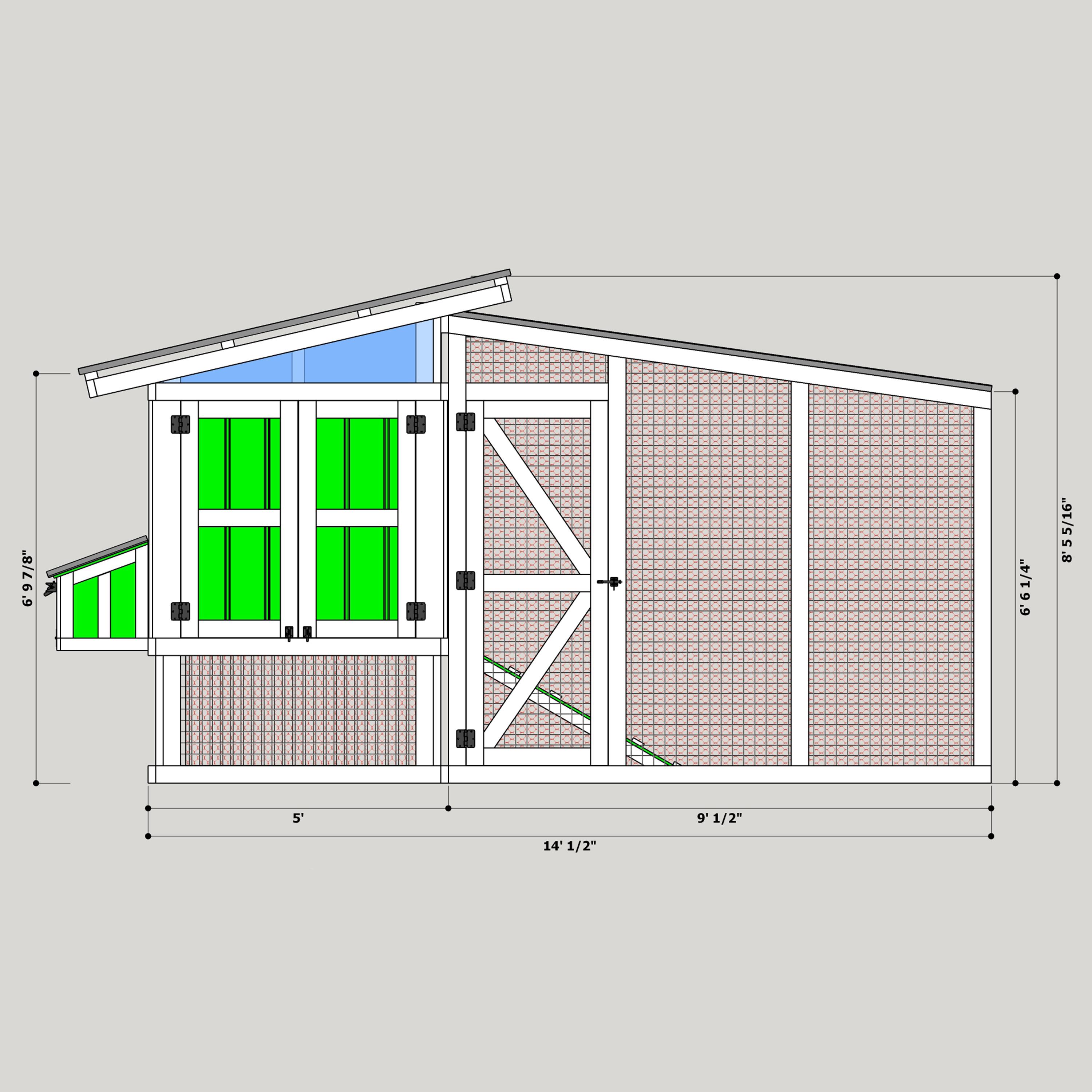8x14 Chicken Coop Plans - DIY Chicken Coop Plans With Run -DIY Chicken ...