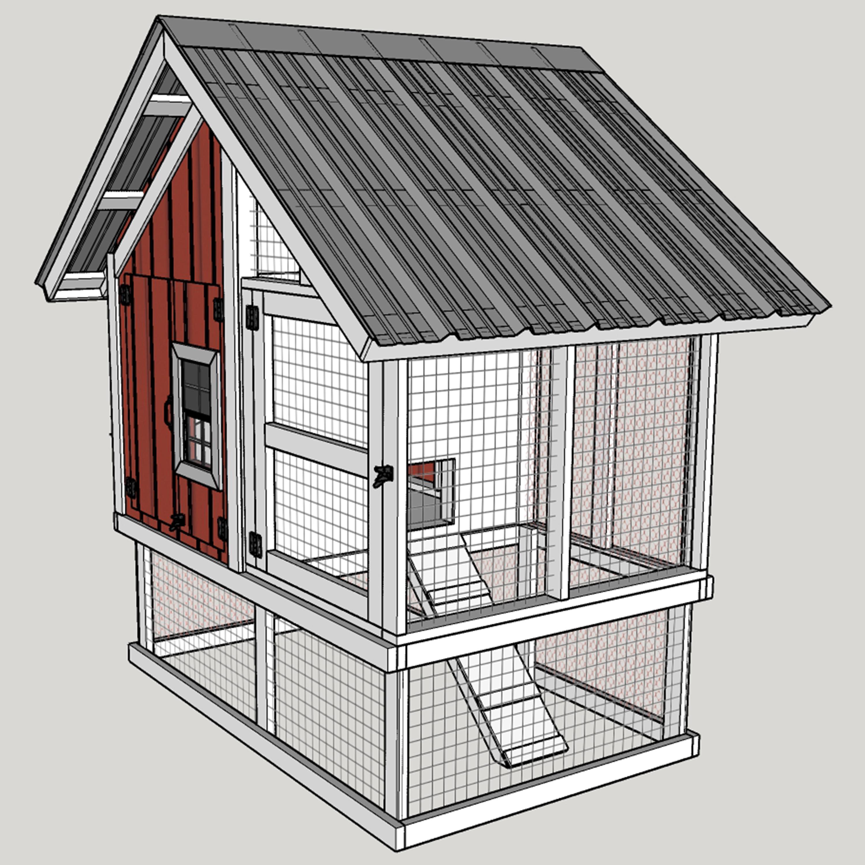 4x8 Chicken Coop Plans - DIY Chicken Coop Plans With Run -DIY Chicken ...