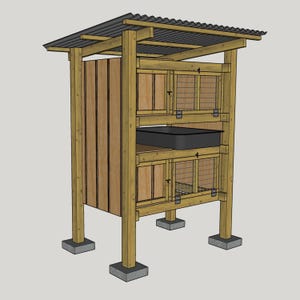 DIY ウサギ小屋プラン - 自分で作るウサギ小屋の組み立て手順