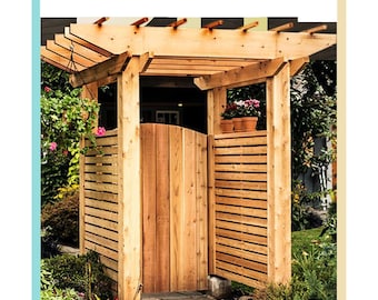 Garden arbor plans pdf file - Gate arbor trellis plans - Diy garden gate plans - Build garden pergola plans - Outdoor garden arbor plan