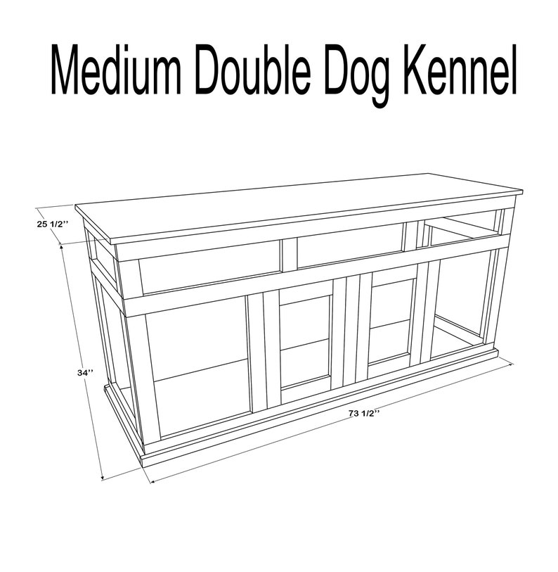 Double wooden dog crate entertainment center diy Dog kennel Etsy