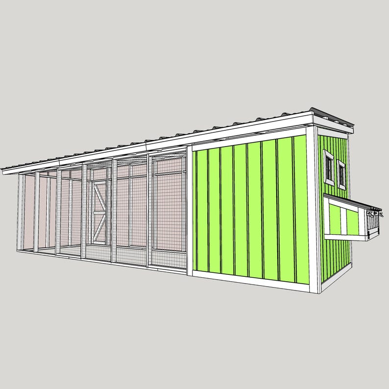 8x24 Chicken Coop Plans - DIY Chicken Coop Plans With Run -DIY Chicken ...