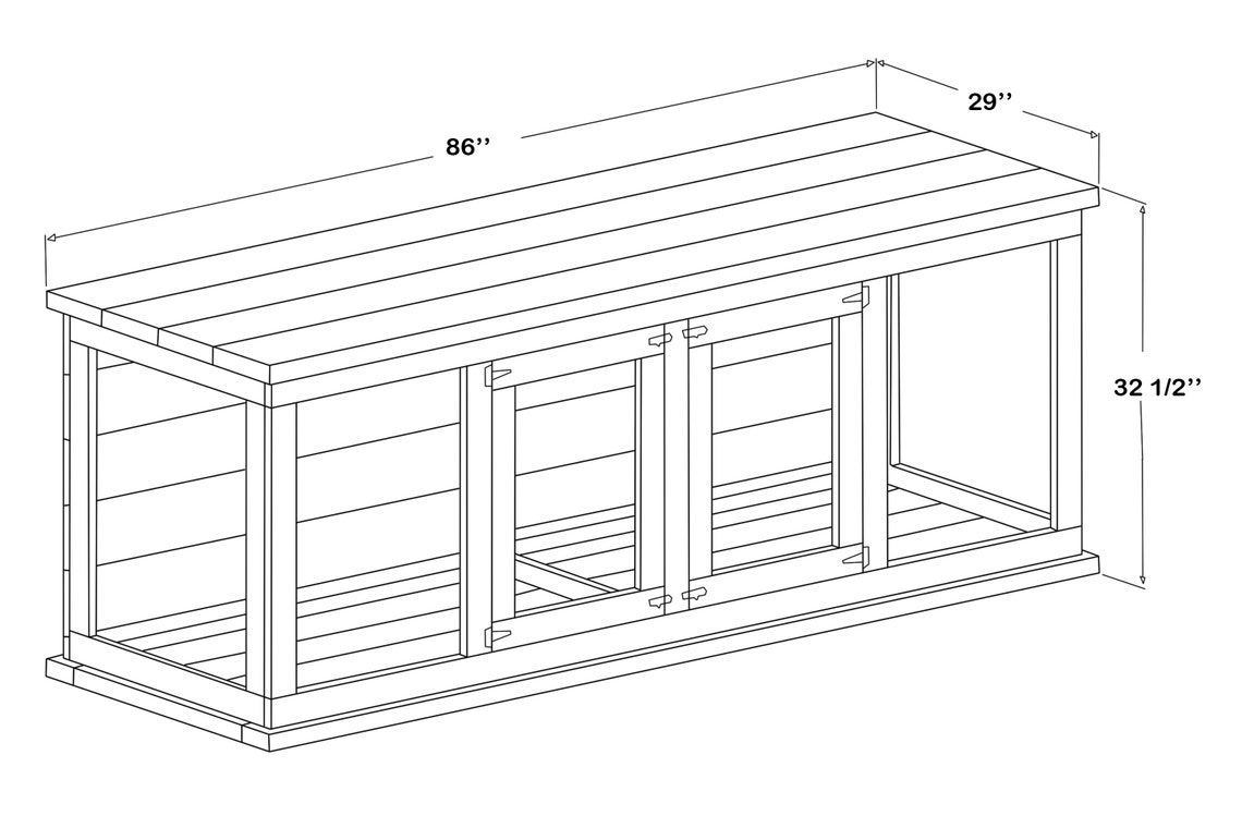 Large double dog kennel plans Wooden dog crate entertainment Etsy