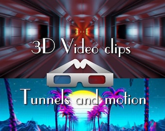 Videoclips de túneles 3D: bucles de movimiento estereoscópico (.mp4)