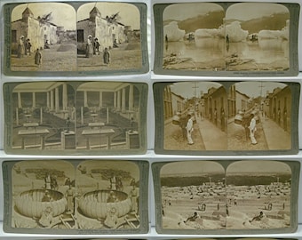 Vintage stereoscopic DIGITAL photographs collection from 1800s America. 123 side by side world landmark photos. Underwood set, jpgs.