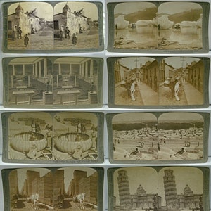Colección de fotografías estereoscópicas DIGITALES antiguas de los Estados Unidos del siglo XIX. 123 fotografías de lugares emblemáticos del mundo, una al lado de la otra. Colección Underwood, archivos jpg.