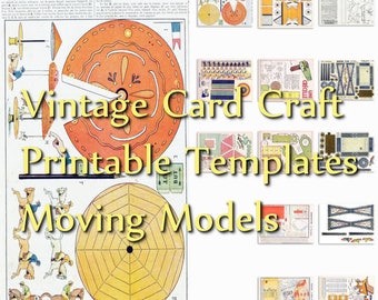 Modelos de tarjetas animadas vintage: Juguetes en movimiento (JPG)