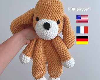 Patrón de crochet para acurrucar a tu perro, adorable cachorro PDF.