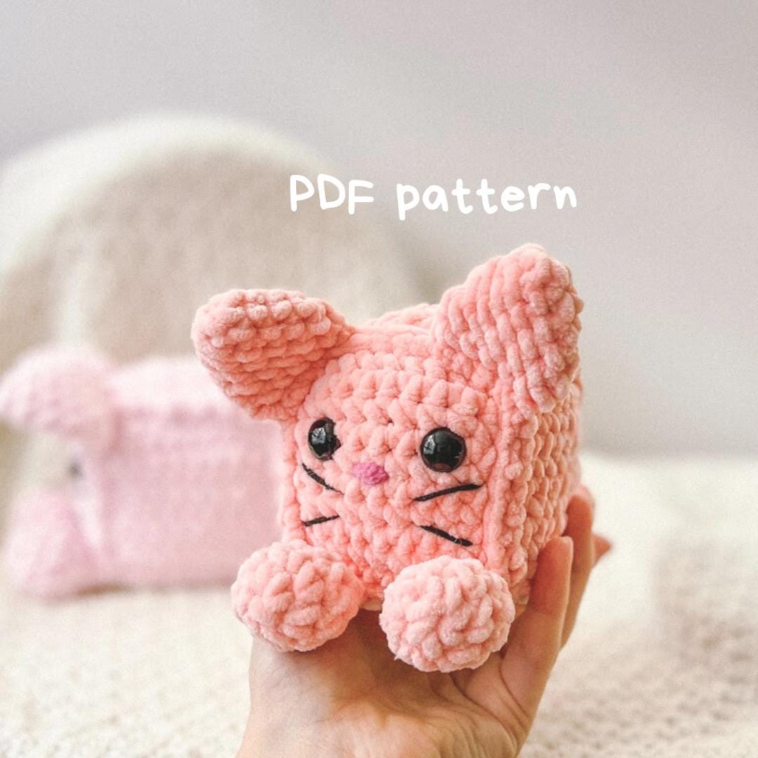 37 Fat Cat Crochet Patterns: Unleash Your Creativity and Craft Skills! 5 Loaf cat cube crochet pattern. plush kitten tutorial.