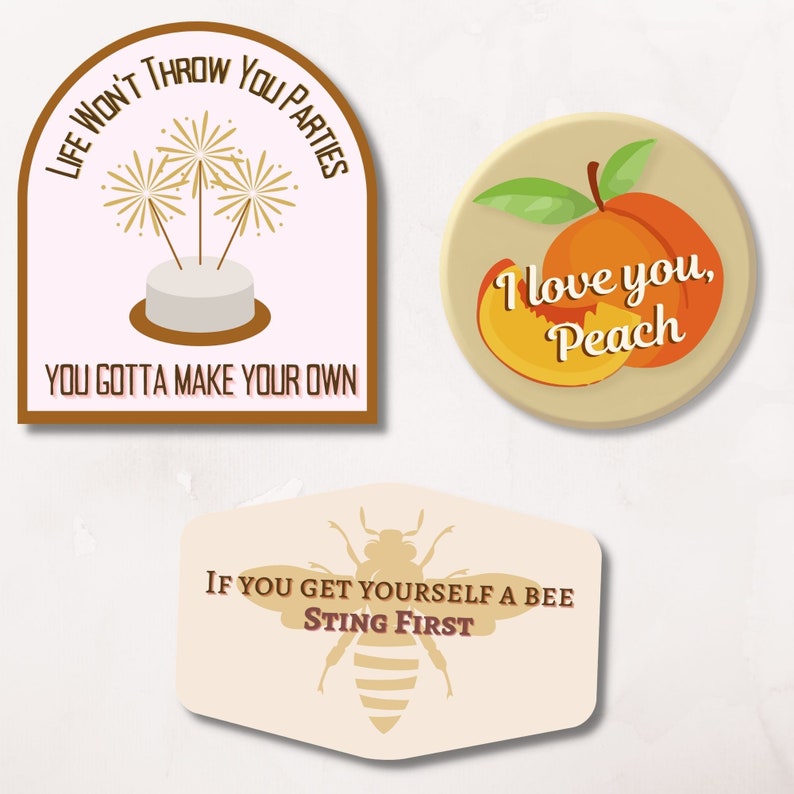 Ginny and Printable Sticker Bundle 11 Stickers MANG, Team