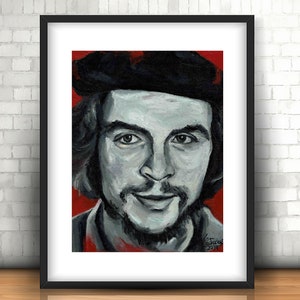 Che Guevara Wandkunst - Che Guevara Portrait - Original Kunstwerk / Fine Art Prints / Leinwand Wandkunst / Poster