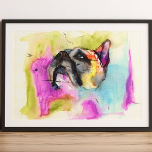French Bulldog Art - Stile Graffiti con Colori Brillanti - Stampe Fine Art su Tela o Carta