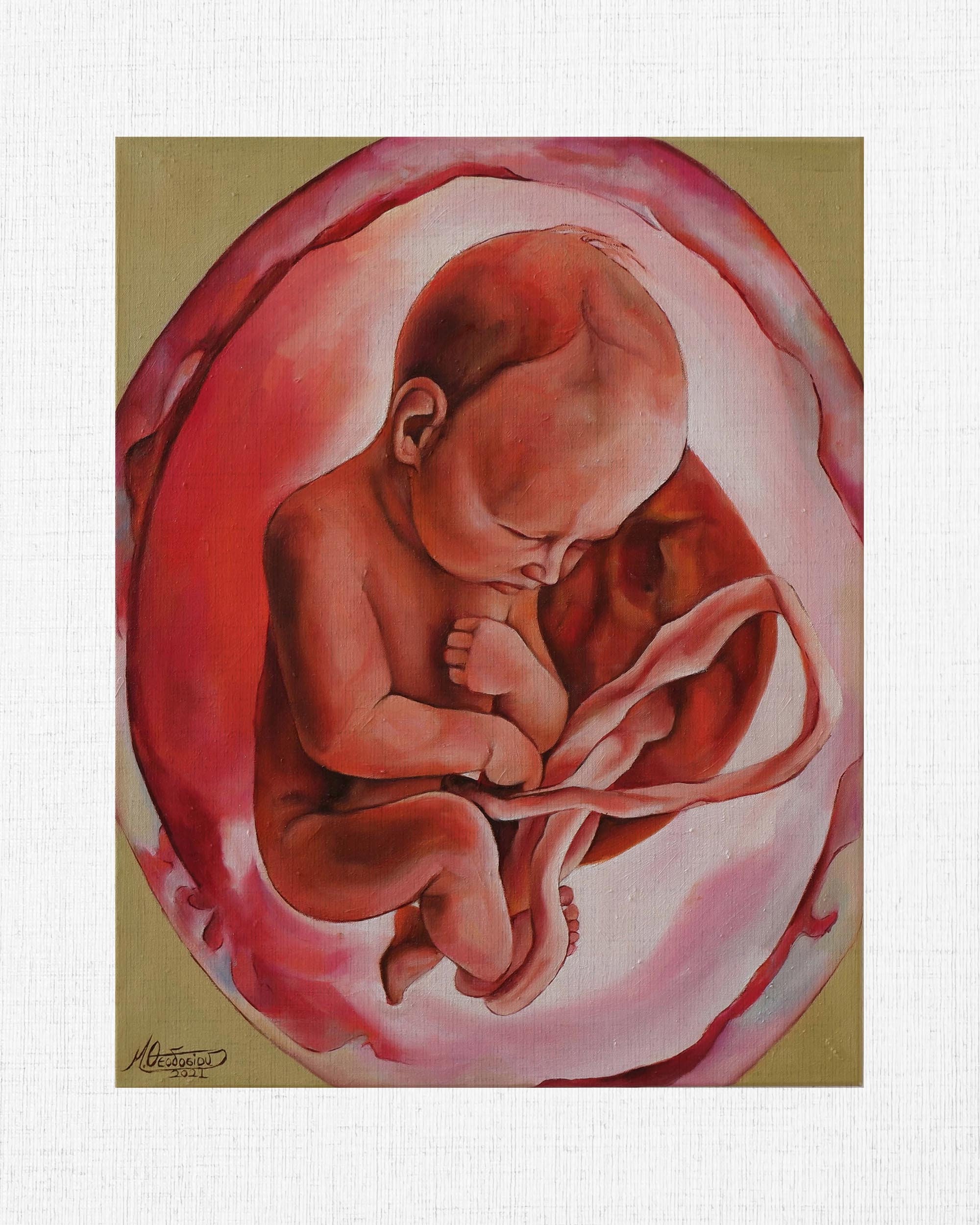Buy Painting of Baby Fetus Embryo in Womb - Pregnancy