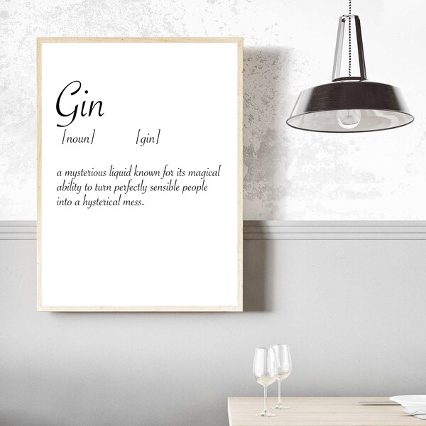 Gin Definition Etsy UK