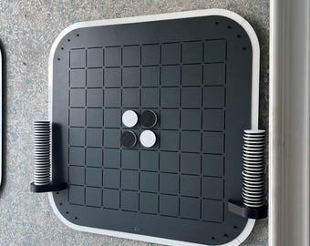 Juego de mesa de pared magnético Reversi / Modelo OMO / 24x24" / pulO Wall Games / Juego de estrategia de metal y blanco brillante / Okselo