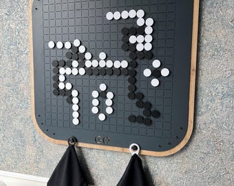Magnetic Wall Games Set: Metal Go, Chess, Checkers, Tic Tac Toe