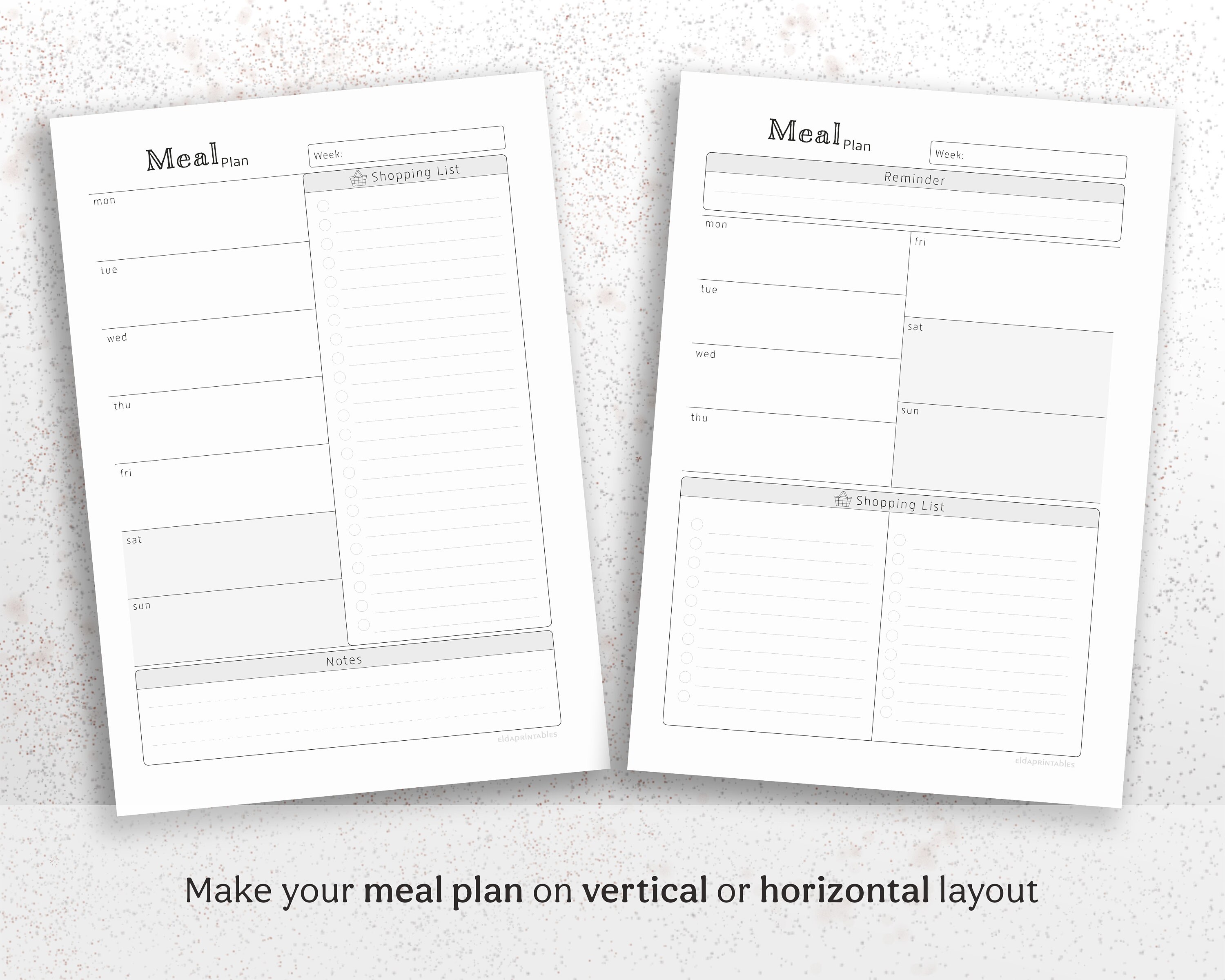 PRINTABLE Planner Bundle Templates Daily Weekly Monthly Year and Meal ...