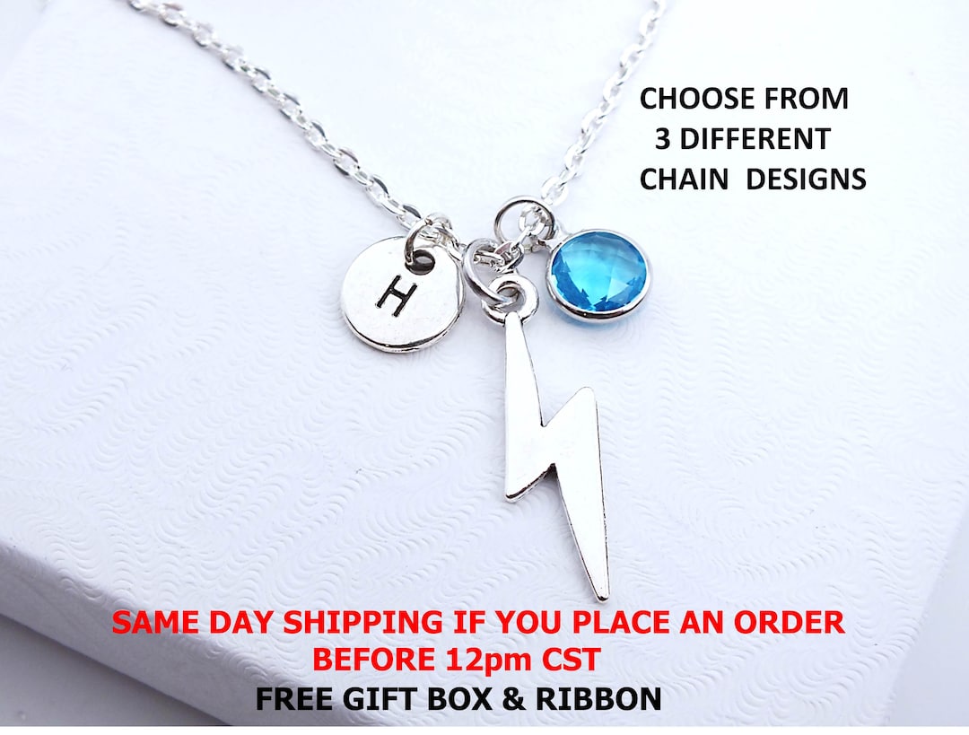 Lightning Bolt Necklacelightning Bolt Jewelrylightning Bolt Charm