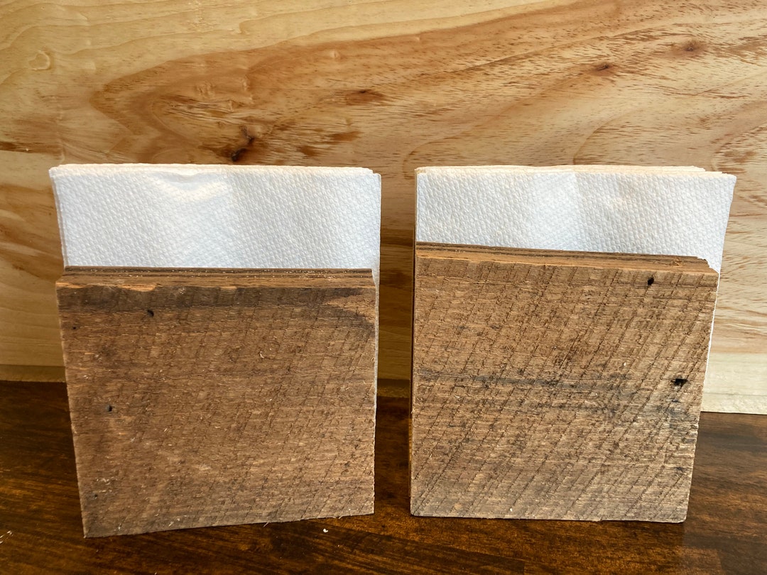 Barnwood Napkin Holder Rustic Napkin Holder Wormy Chestnut Napkin