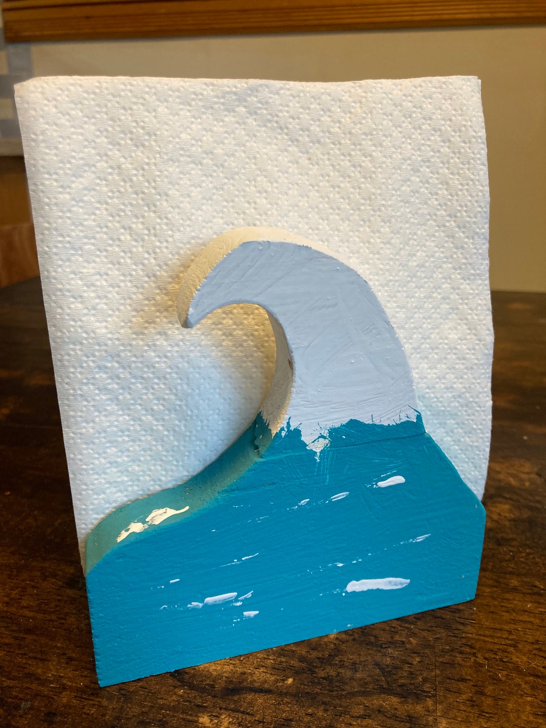 Ocean Waves Napkin Holder Beach House Napkin Holder Coastal Cottage