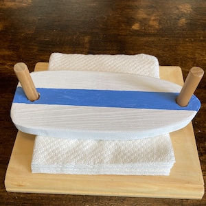 Surfboard Napkin Holder with Bar: Beach House Coastal Decor