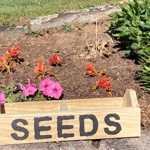 Personalized Garden Seed Organizer- Gardener&#39;s Box- Garden Seed Box-