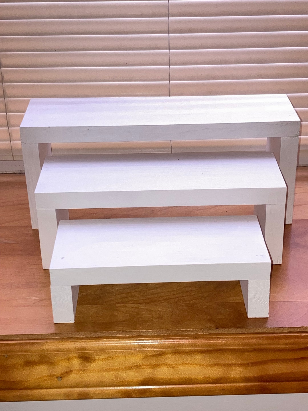 Nesting Risers Riser Stand Wooden Riser Plant Stand Wood Centerpiece Footed Tray Farmhouse Riser