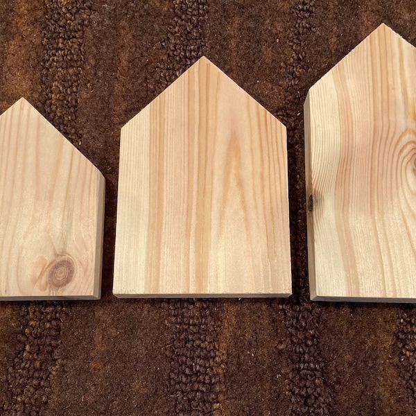 Wood Block House Etsy