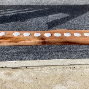 Black Walnut Tealight Menorah- Tealight Display- Tealight Menorah- Live Edge Tealight Menorah-