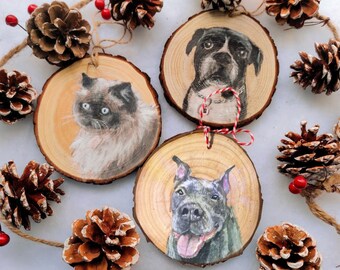 Grote aangepaste huisdier hout plak ornamenten / geverfd huisdier ornament / geverfd hout plak huisdier / aangepast huisdier ornament / huisdier ornament schilderij