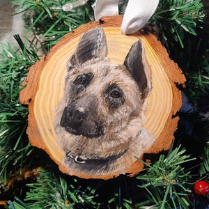 Large custom pet wood slice ornaments / painted pet ornament / painted wood slice pet / custom pet ornament / pet ornament painting image 8