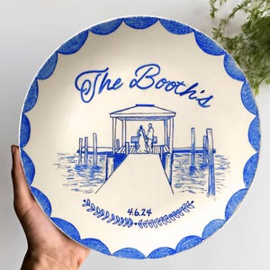 セラミックハンドペイントプレートカスタマイズされた結婚式パーソナライズされた結婚式の記念品、婚約ギフト、初デート、結婚式会場
