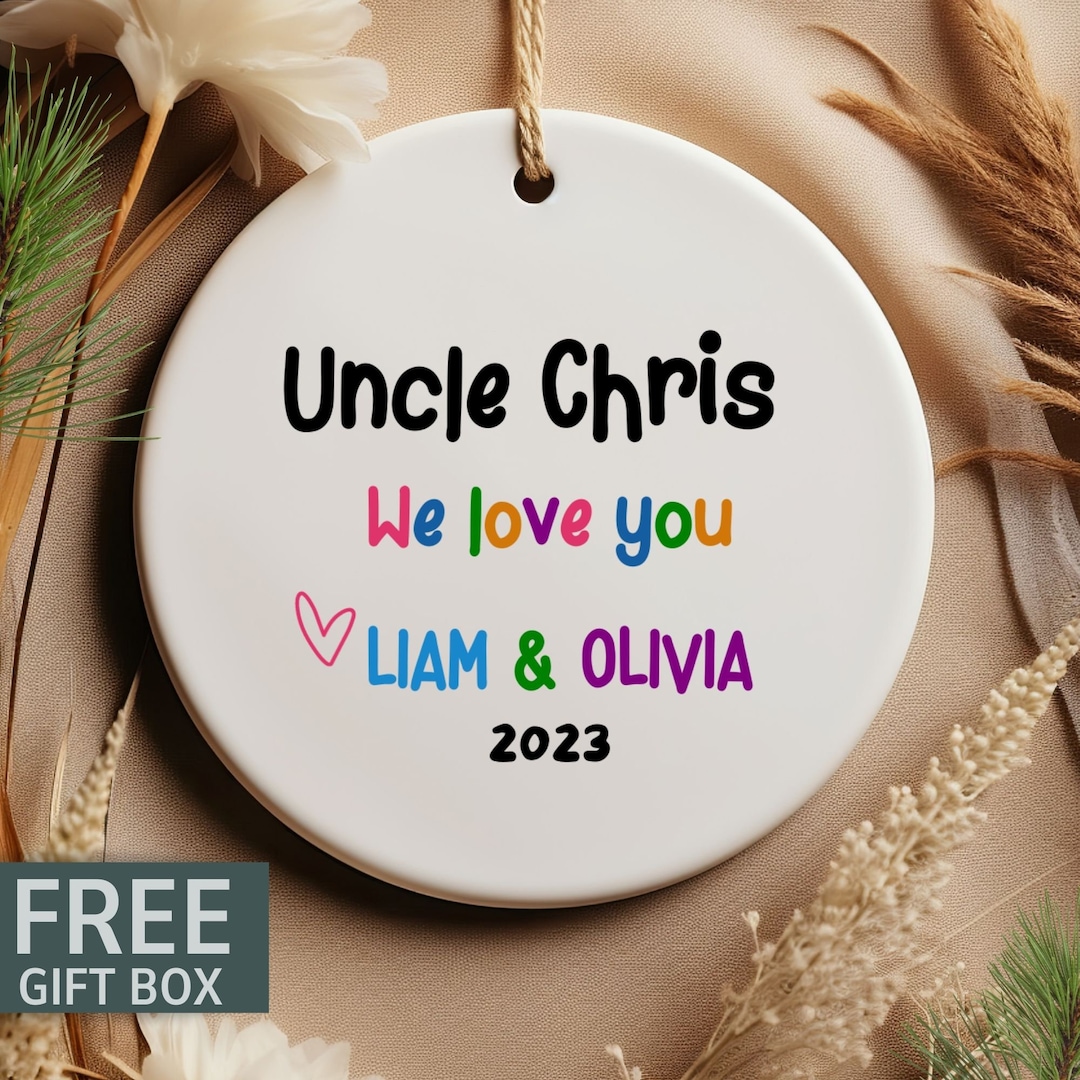 Custom Uncle Christmas Ornament, First Time New Uncle Gift, Uncle Gift ...