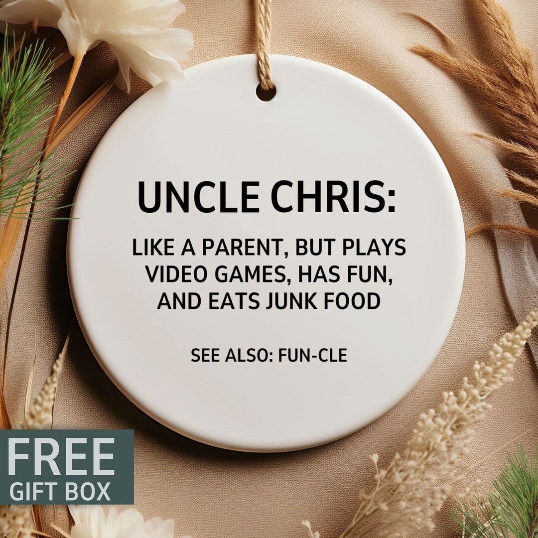 Uncle Presents Personalized Uncle Christmas Ornament, First Time New Uncle Gift, Uncle ...
