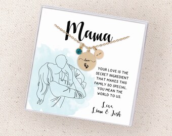 Boy Mom Gift, Personalized New Mom Necklace, New Mom Necklace and Birthstone, Baby Feet Necklace, Message Card Necklace Gift