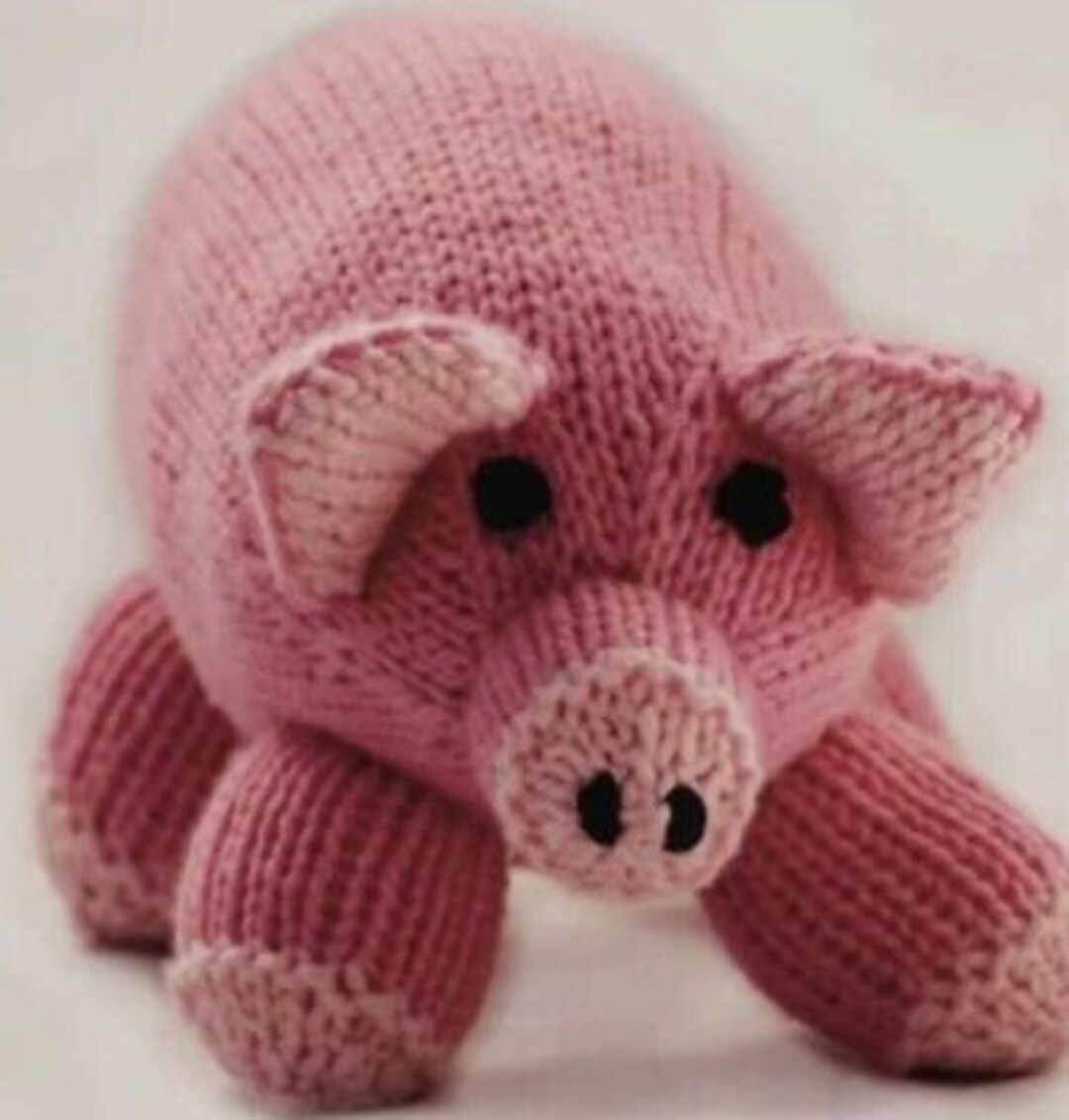 Knitting Pattern Pig Merino Knitting Plush Pig Knitting Pattern