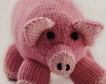 Knitting pattern pig Merino knitting plush pig knitting pattern children's toy child's