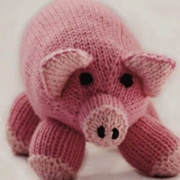 Knitting pattern pig Merino knitting plush pig knitting pattern children's toy child's