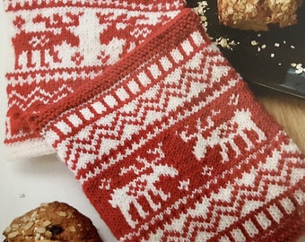 Christmas DK Knitting Pattern Christmas Place Mats Knitting pattern Christmas table mats knitting DK pattern Christmas reindeer table