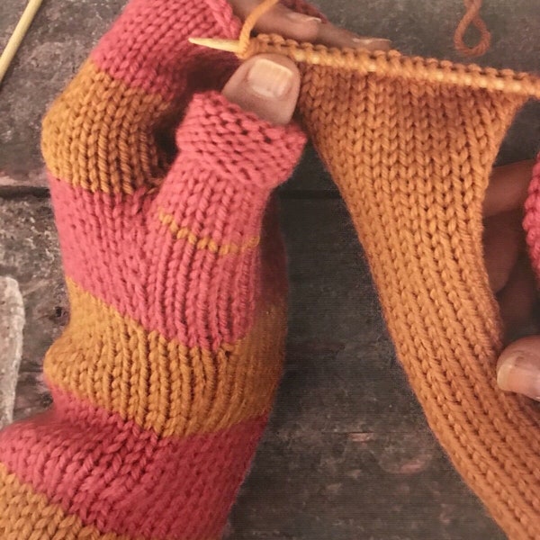 Knitting Pattern DK Wrist Arm Warmers Knitting pattern Fingerless Mittens knitting pattern Gloves