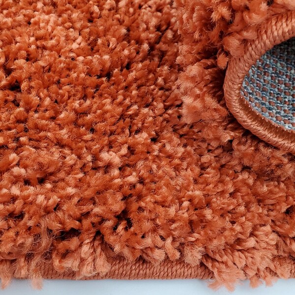 TERACOTTA RUG Shaggy Rugs for Living Room Burnt Orange Rugs for Bedroom Aesthetic Fluffy Rugs and Runners Orange Rug Boheamin Area Rugs Eco