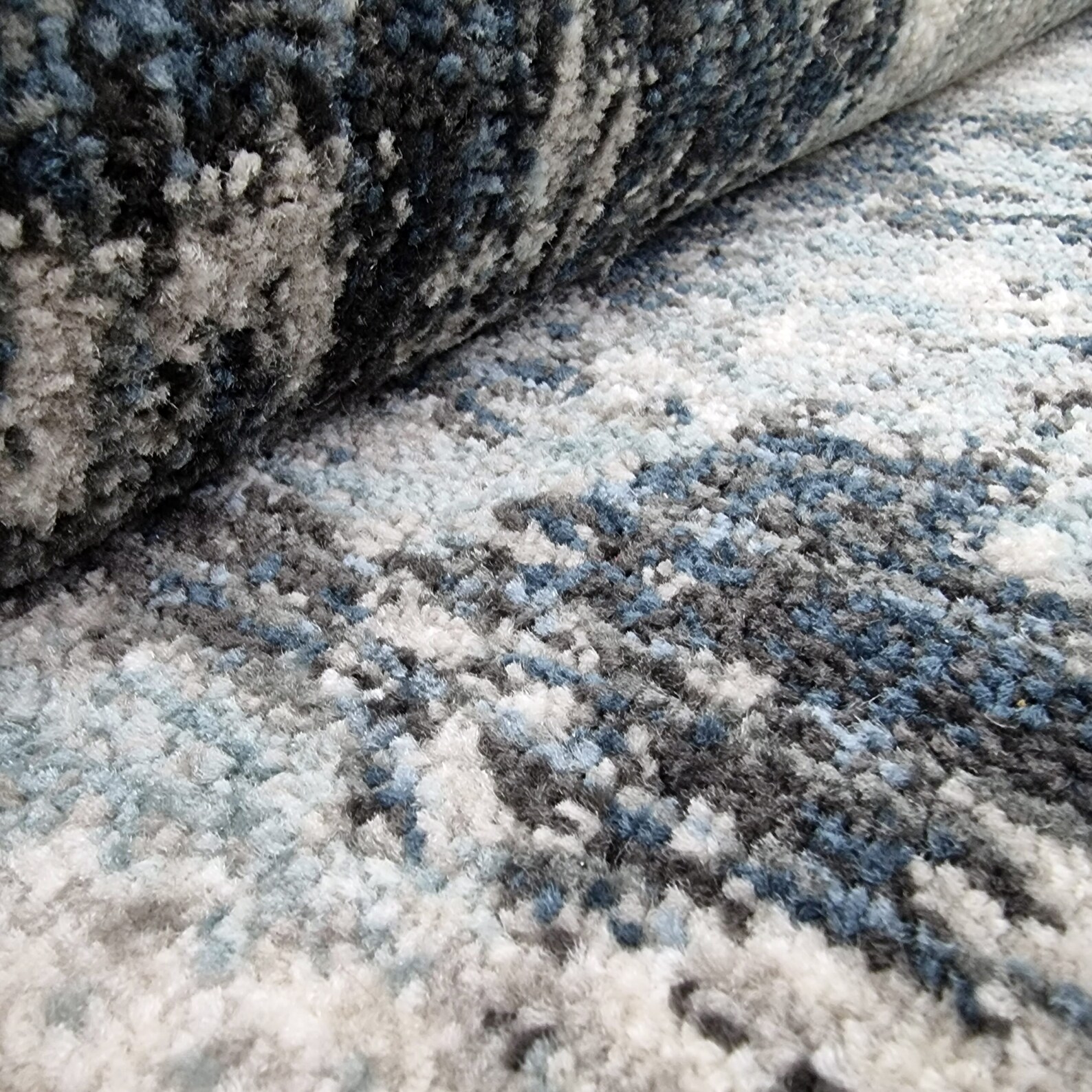 Runner Rug Grey Blue Abstract Rugs for Living Room Woven Area Etsy
