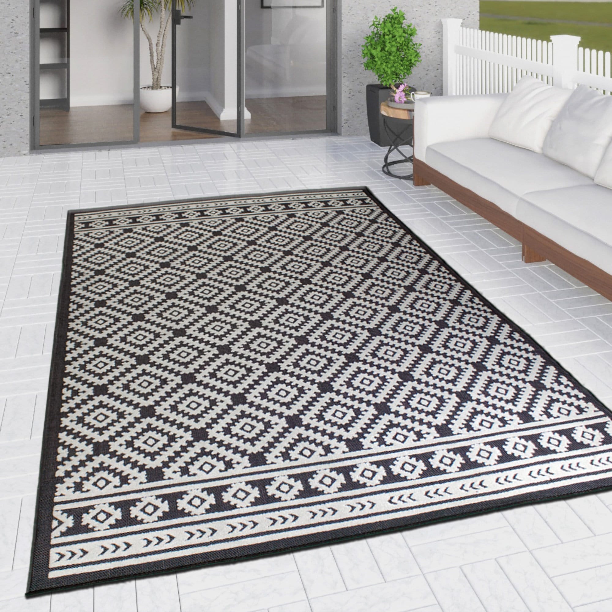 Outdoor Rugs Black Rug Durable Cream Rug for Living Room High Etsy