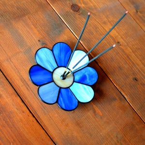 Glass flower with incense holder