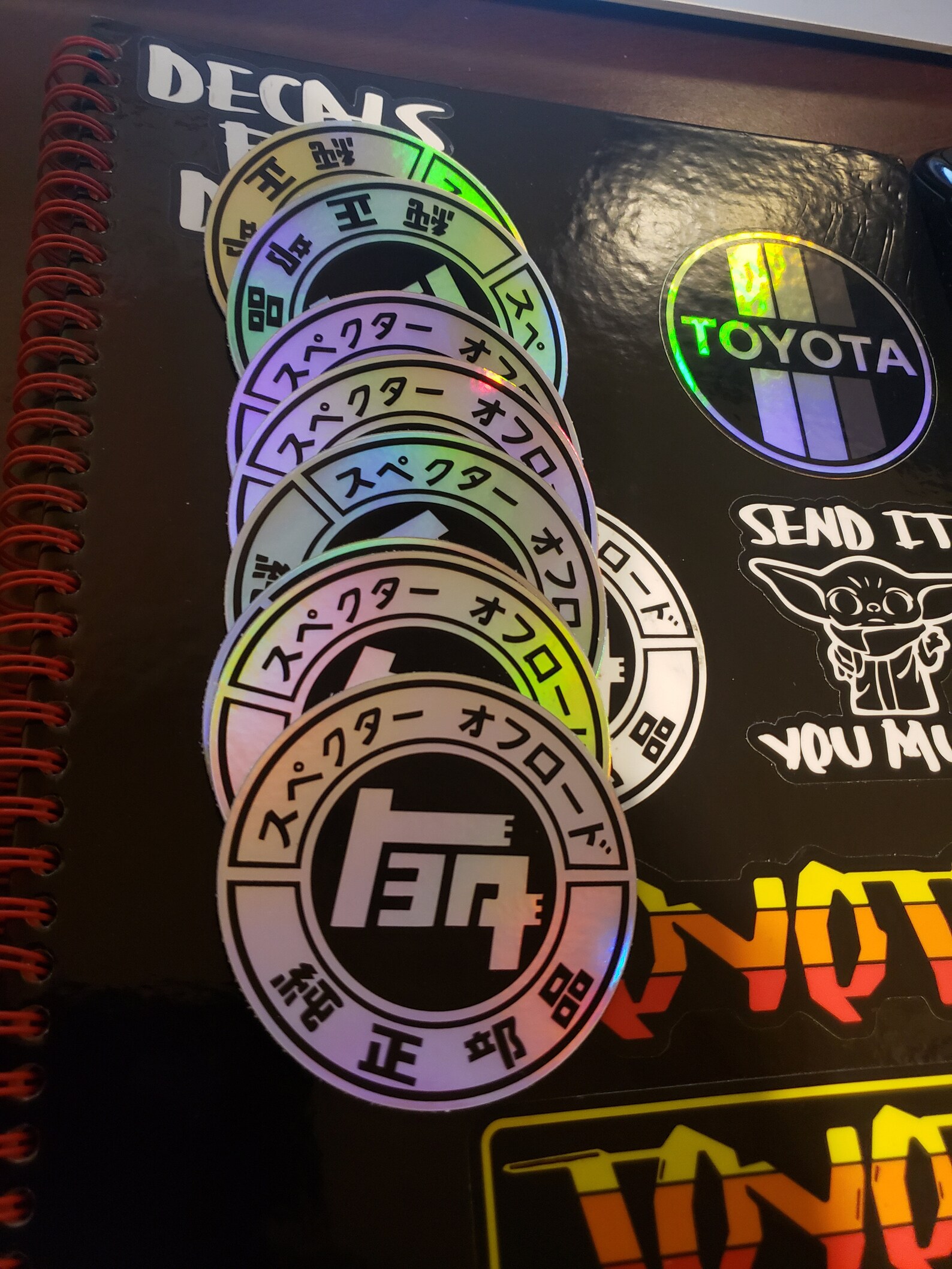 Toyota Teq Classic Vintage Decals Stickers In Brushed Gold Set Of 3 For Sale In Rathfarnham