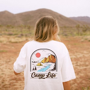 Camping Comfort Colors Shirt Camping Shirt Vintage Wanderlust Shirt Gift for Nature Lover Shirt Nature Graphic Tee Shirt Retro Van Life Gift