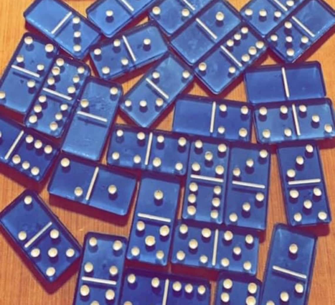 Custom Epoxy Dominoes Dallas Cowboys Blue Personalize Etsy